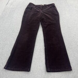 Sonoma Pants Womens 8 Petite Deep Purple Brown Corduroy Dark Academia Bootcut